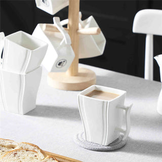 Flora Marble Grey Mugs Set of 6