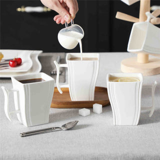 Flora Marble Grey Mugs Set of 6