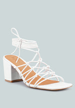 Fonda Croc Patterned Handcrafted Lace Up Sandal