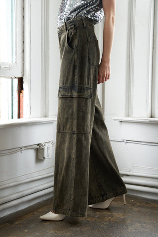 CAN'T BLAME ME GARGO DENIM PANTS - By Baano