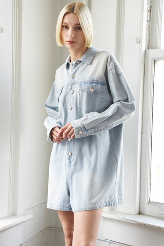 TURNING POINT DENIM ROMPER - By Baano