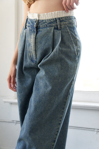 SOMEWHERE UP ABOVE DENIM PANTS - By Baano