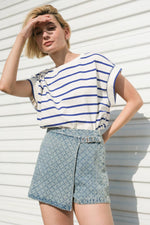 NO ONE PRETTIER DENIM SKORT - By Baano