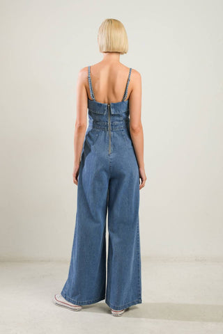 URBAN ELEGANCE DENIM JUMPSUIT - By Baano