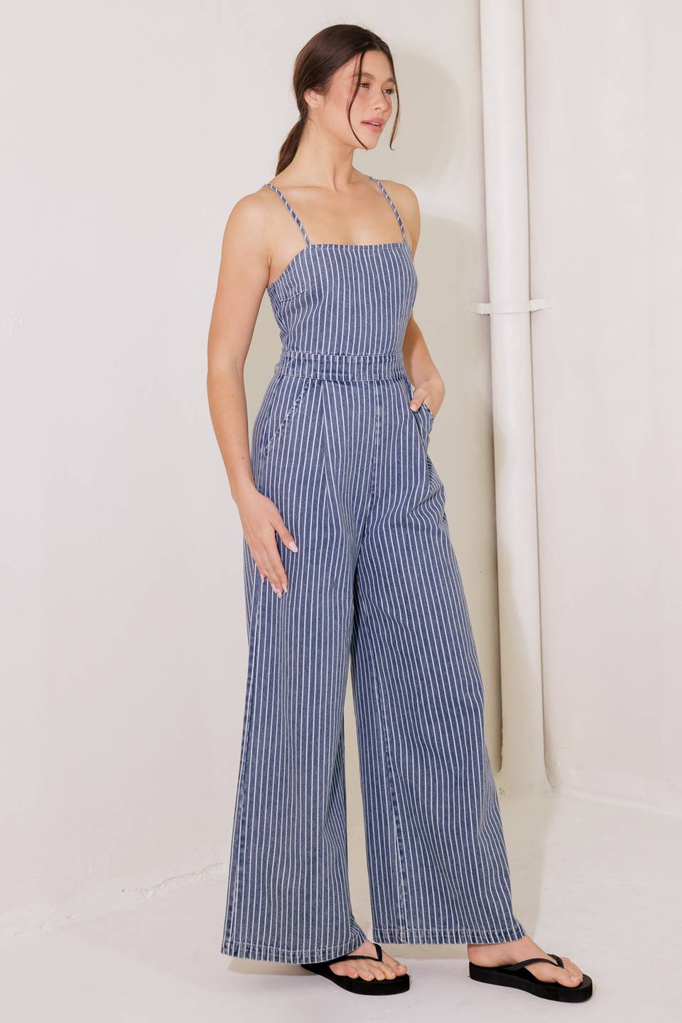 BEGIN AGAIN BLUE DENIM JUMPSUIT - By Baano