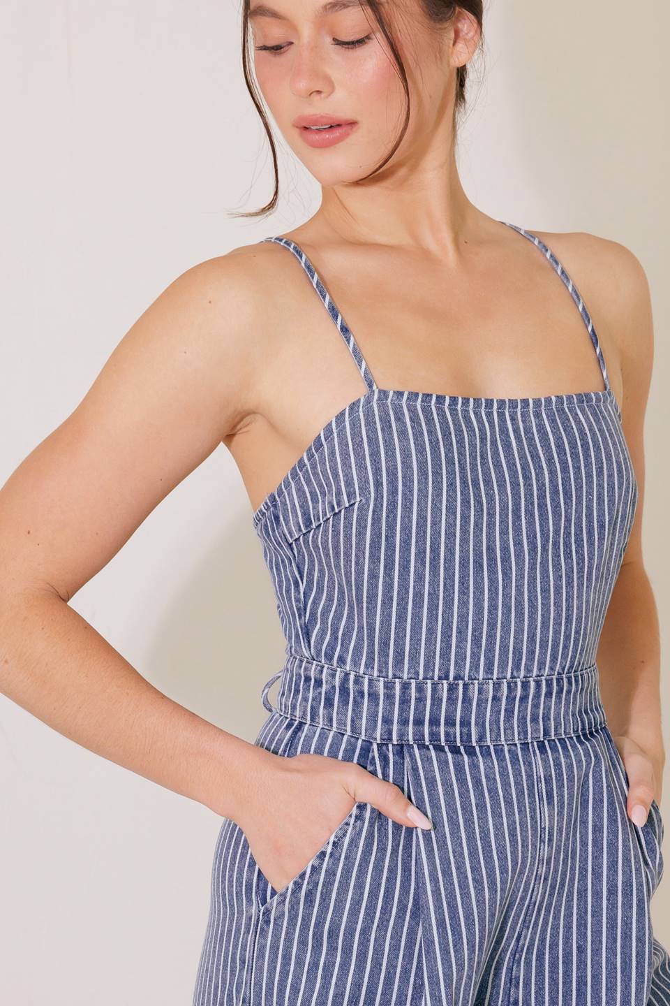 BEGIN AGAIN BLUE DENIM JUMPSUIT - By Baano