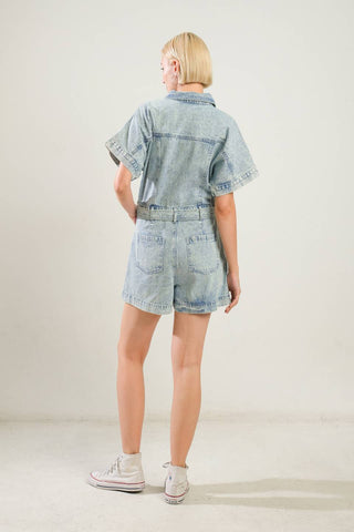 COUNTRYSIDE CHARM DENIM ROMPER - By Baano