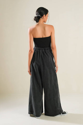 BLACK TEA WITH YOU MIX MEDIA JUMPSUIT - By Baano
