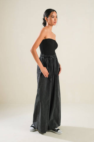 BLACK TEA WITH YOU MIX MEDIA JUMPSUIT - By Baano
