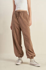 DELIGHTFUL DRAPE FRENCH TERRY JOGGER PANTS - By Baano