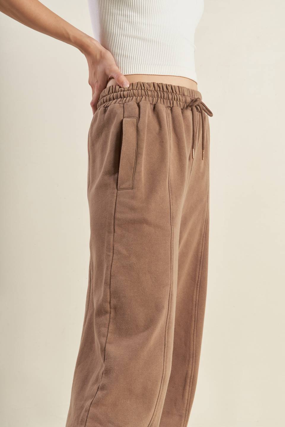 DELIGHTFUL DRAPE FRENCH TERRY JOGGER PANTS - By Baano