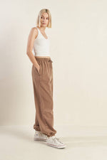 DELIGHTFUL DRAPE FRENCH TERRY JOGGER PANTS - By Baano