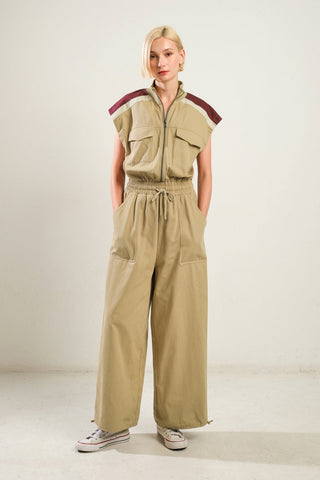 WAVE OF ELEGANCE WOVEN JUMPSUIT - By Baano