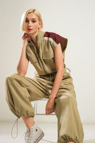 WAVE OF ELEGANCE WOVEN JUMPSUIT - By Baano