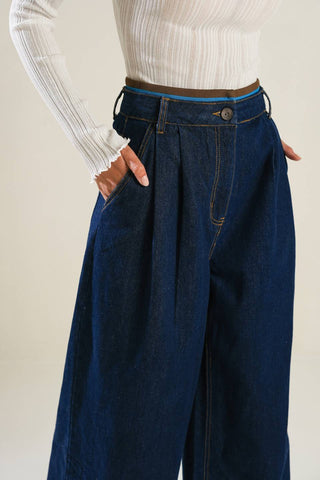 CRISP CANVAS DENIM PANTS - By Baano