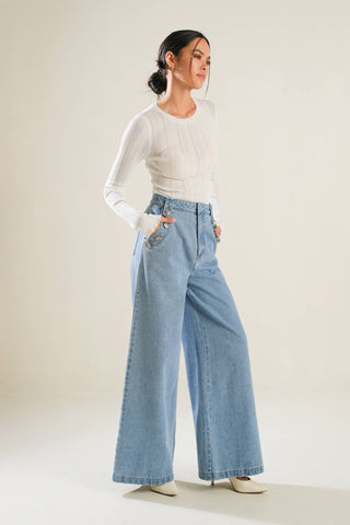ADVENTURE AWAITS DENIM PANTS - By Baano
