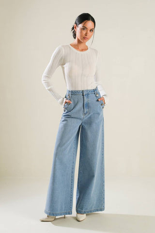 ADVENTURE AWAITS DENIM PANTS - By Baano