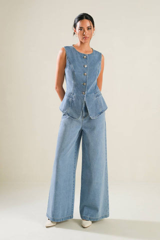 ADVENTURE AWAITS DENIM PANTS - By Baano