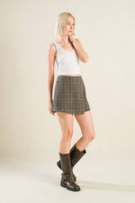 ETERNAL DEVOTION PLAID SKORT - By Baano