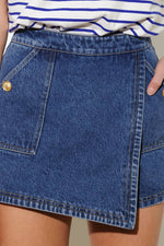 FOR A SECOND DENIM SKORT - By Baano