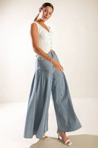 ROOFTOP ROMANCE DENIM PANTS - By Baano