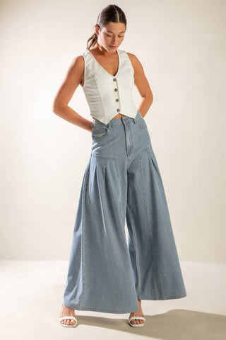 ROOFTOP ROMANCE DENIM PANTS - By Baano