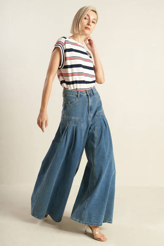 EFFORTLESS EDGE DENIM PANTS - By Baano