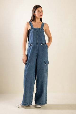 LET ME TALK DENIM CARGO PANTS - By Baano
