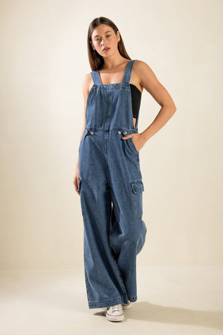 LET ME TALK DENIM CARGO PANTS - By Baano