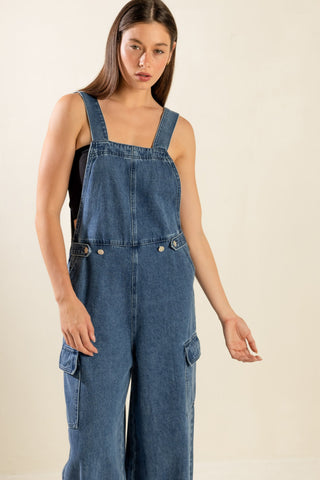 LET ME TALK DENIM CARGO PANTS - By Baano