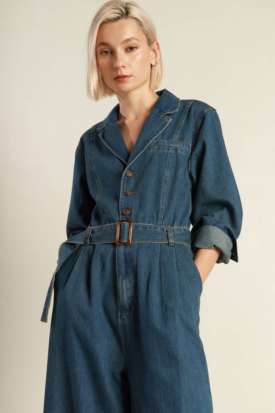IN THE DETAILS DENIM JUMPSUIT - By Baano