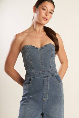 LOOK WHAT WE STARTED DENIM JUNPSUIT - By Baano