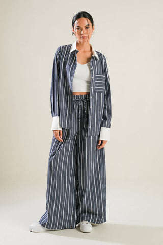 BEHIND THE GRIN WOVEN PANTS - By Baano