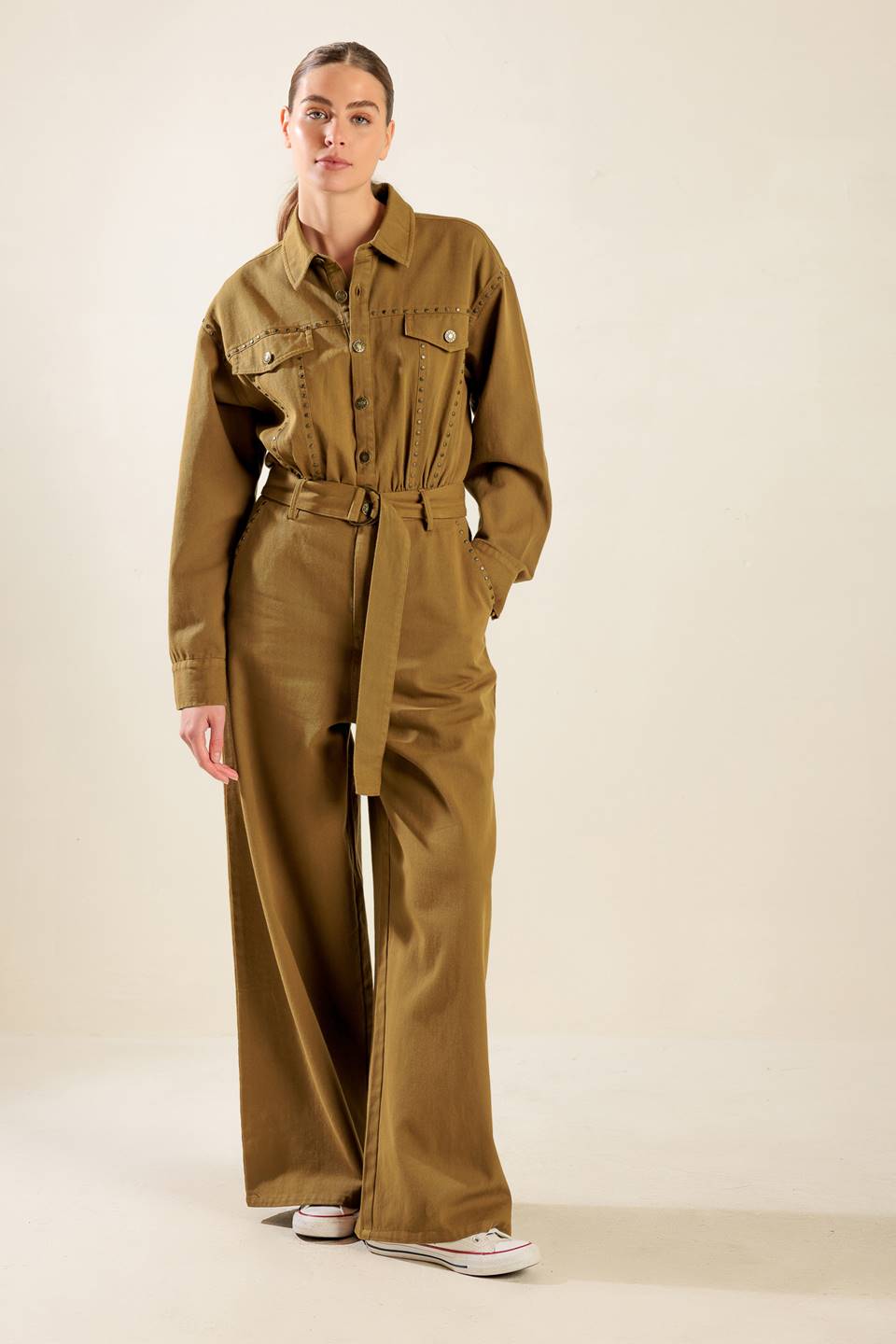 FLEETING WHISPERS TWILL JUMPSUIT - By Baano