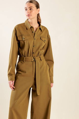 FLEETING WHISPERS TWILL JUMPSUIT - By Baano