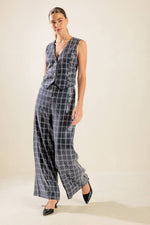 TRAVELING FAR NAVY SEQUIN PANTS - By Baano