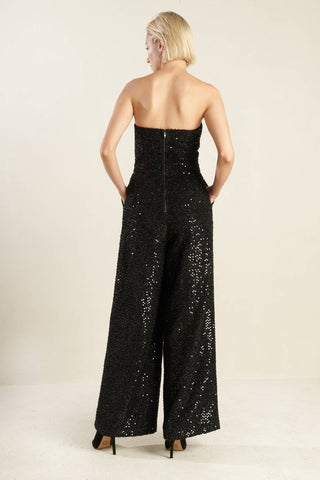 DOESN'T ADD UP SEQUIN JUMPSUIT - By Baano