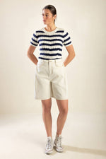 WATCHING THE WIND WOVEN BERMUDA SHORT - By Baano