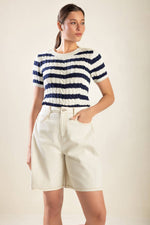 WATCHING THE WIND WOVEN BERMUDA SHORT - By Baano