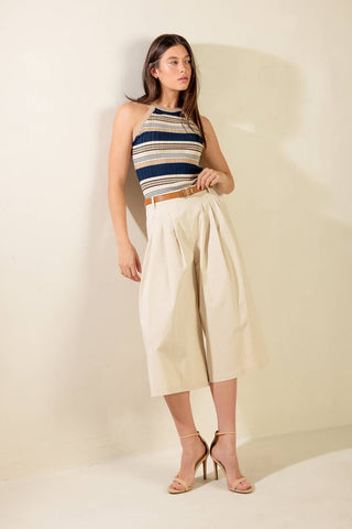 DRIFTING CURRENTS WOVEN CULOTTE PANTS - By Baano