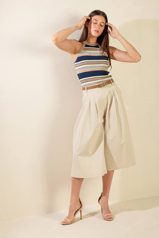 DRIFTING CURRENTS WOVEN CULOTTE PANTS - By Baano