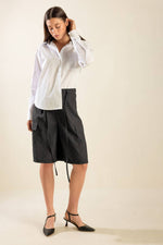 SEE WHAT HAPPENS WOVEN BERMUDA SHORTS - By Baano
