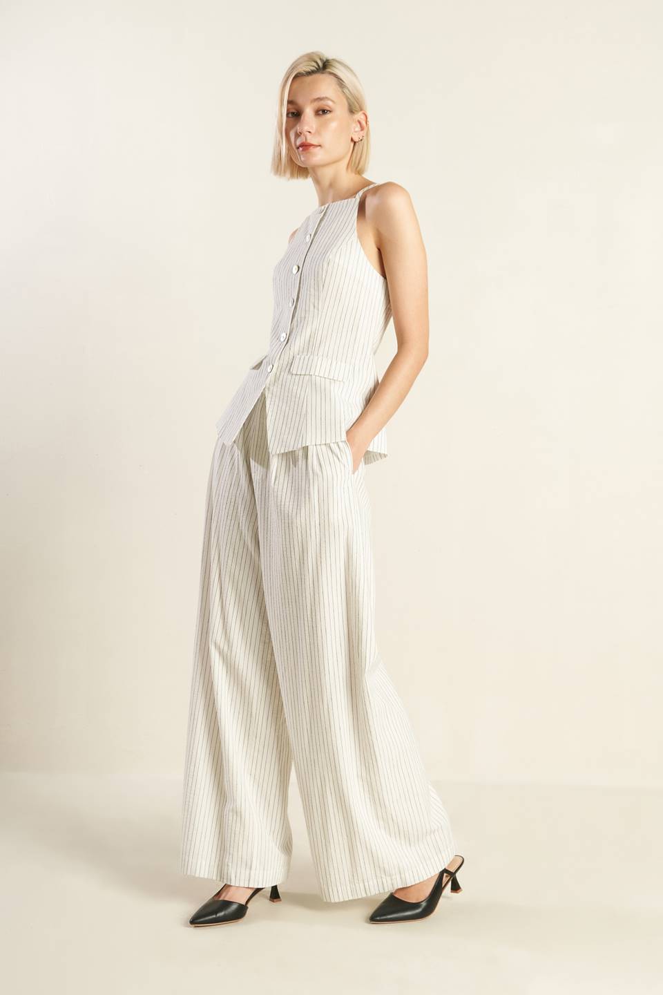 LEAD THE WAY WOVEN SEESUCKER PANTS - By Baano