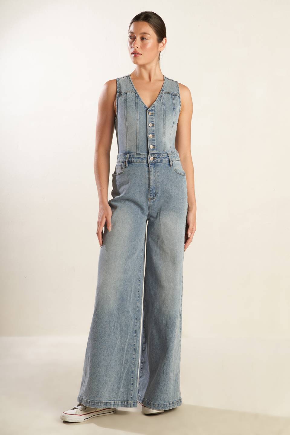 WALK WITH ME DENIM JUMPSUIT - By Baano