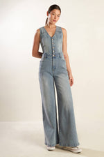 WALK WITH ME DENIM JUMPSUIT - By Baano