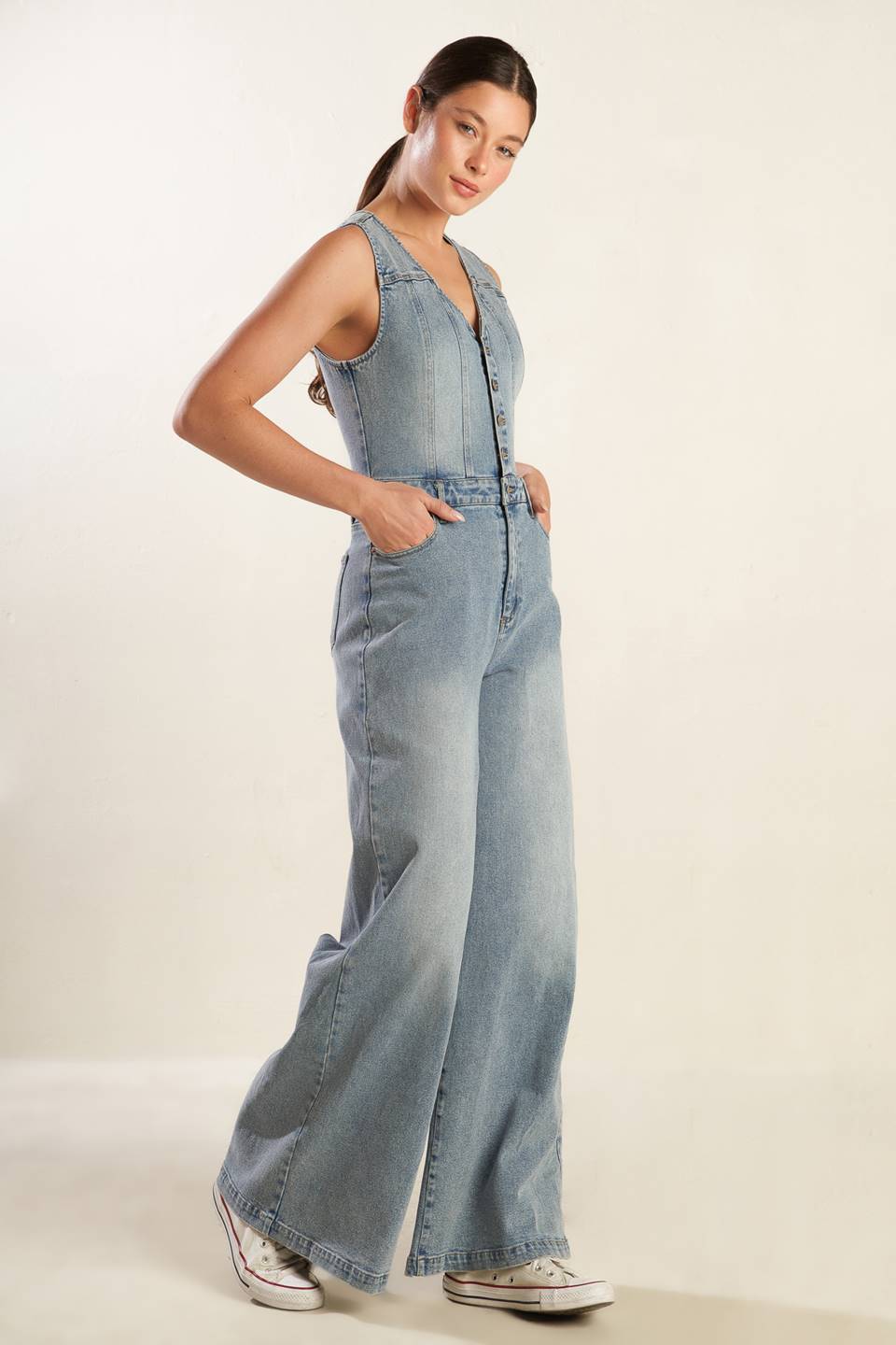 WALK WITH ME DENIM JUMPSUIT - By Baano
