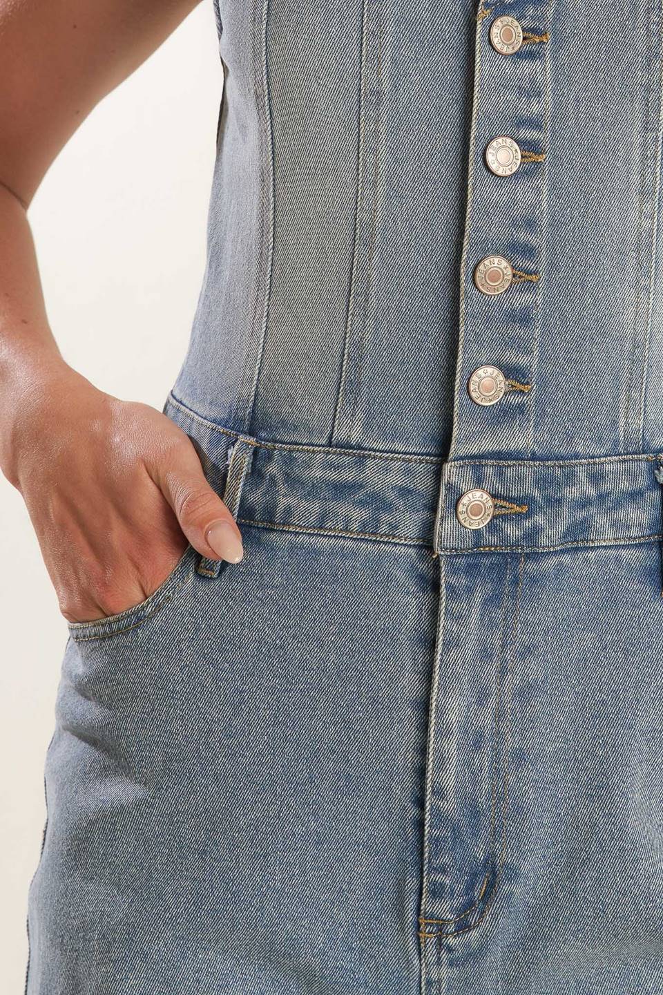 WALK WITH ME DENIM JUMPSUIT - By Baano