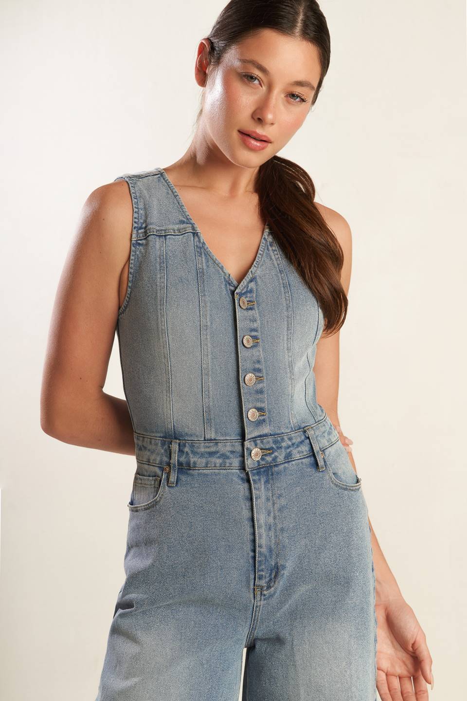 WALK WITH ME DENIM JUMPSUIT - By Baano