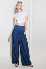 WALK EASY IN INDIGO DENIM PANTS - By Baano