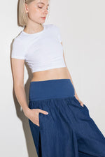 WALK EASY IN INDIGO DENIM PANTS - By Baano